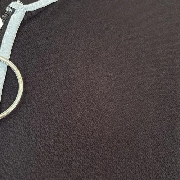 MSK Contemporary Mod Squad Black Striped 3/4 Sleeves Shift Dress Size Large - Picture 8 of 8